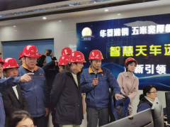 華為總裁任正非到我司參與研發(fā)設(shè)計(jì)的湘鋼智慧天車現(xiàn)場(chǎng)調(diào)研